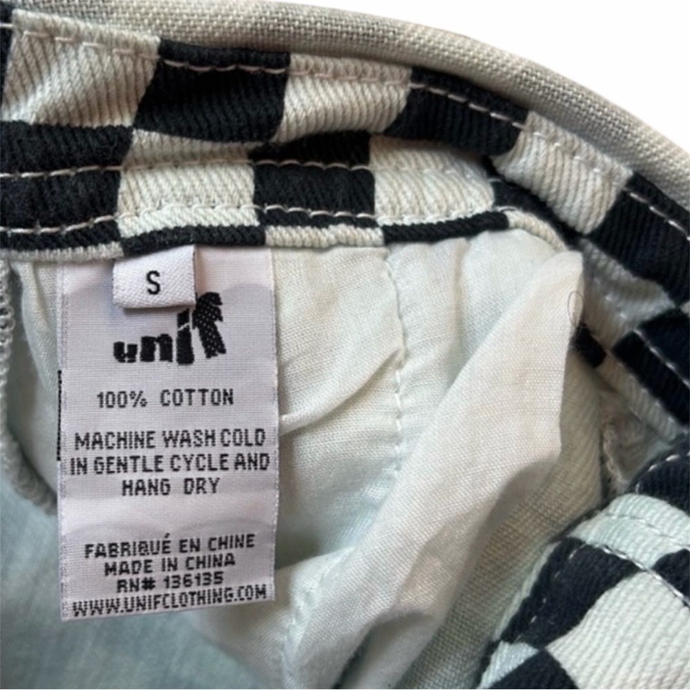 Unif Checkered Black and White Overalls - Picture 2 of 4